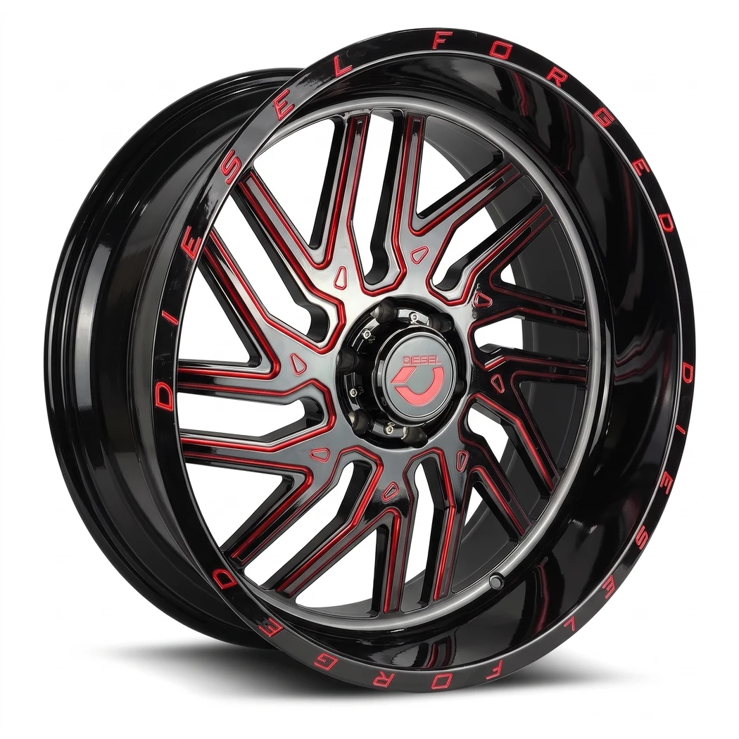 Kit 4 Rodas Diesel / Aro 24x10.0 (6x139) Mod. Raiada Red